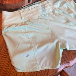 Light green lululemon shorts size 6
